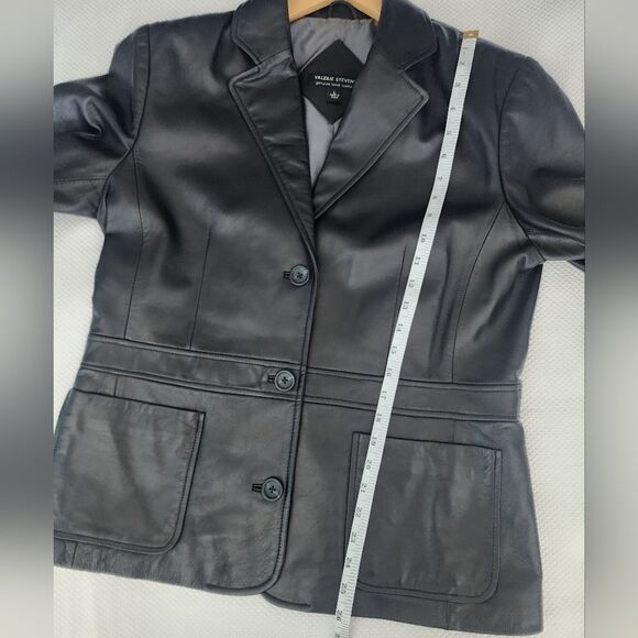 Valerie Stevens lamb leather sport blazer jacket - Picture 6 of 9